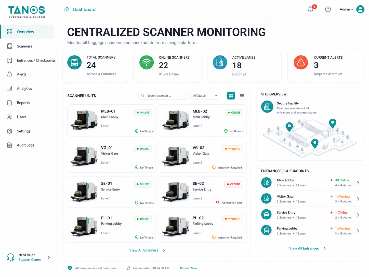 Centralized Scanner Monitoring